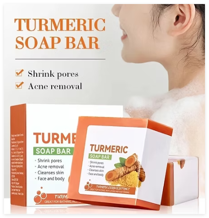 Hand Made Turmeric Soap Body Cleaning Lightening Dark Underarm Leg Body SKU: -3256806719284254