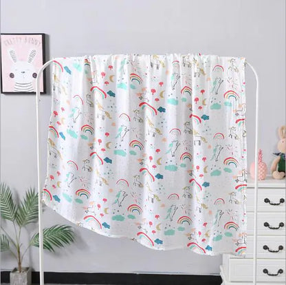 Toalla de baño para bebés de doble capa de gasa, 110 x 120 cm