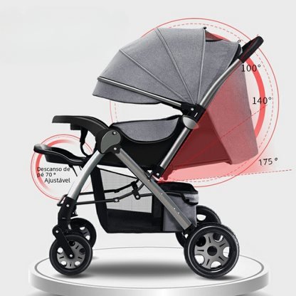 Cochecito convertible ligero para bebés con plegado en un solo clic