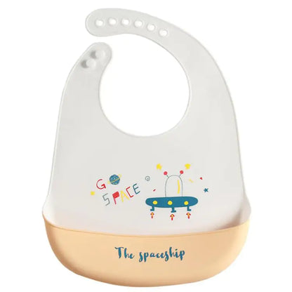 Babero impermeable 3D con bolsillo para comida para niños