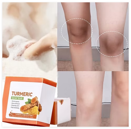 Hand Made Turmeric Soap Body Cleaning Lightening Dark Underarm Leg Body SKU: -3256806719284254