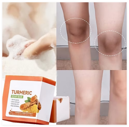 Hand Made Turmeric Soap Body Cleaning Lightening Dark Underarm Leg Body SKU: -3256806719284254
