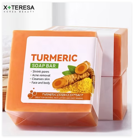 Hand Made Turmeric Soap Body Cleaning Lightening Dark Underarm Leg Body SKU: -3256806719284254
